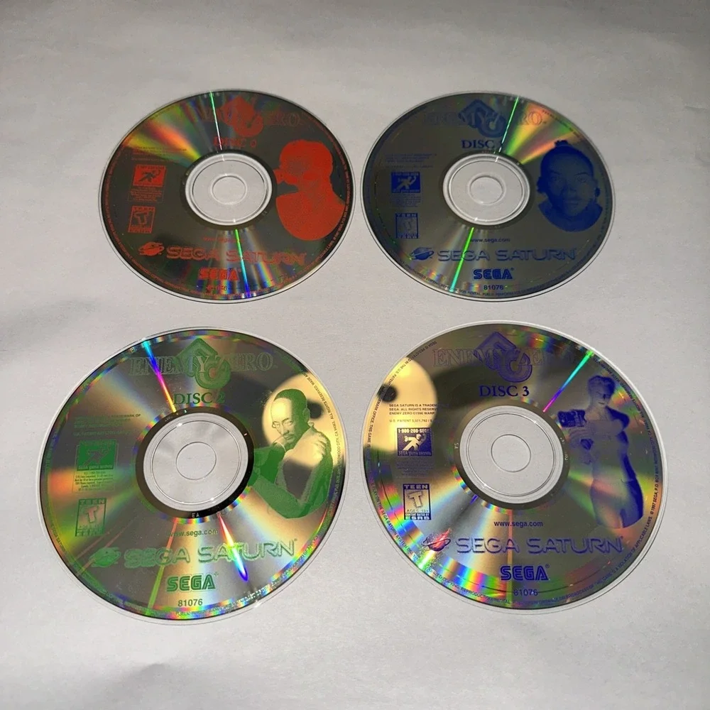 Enemy Zero (Sega Saturn, 1996) Authentic US Version Discs Only Rare Ex Condition